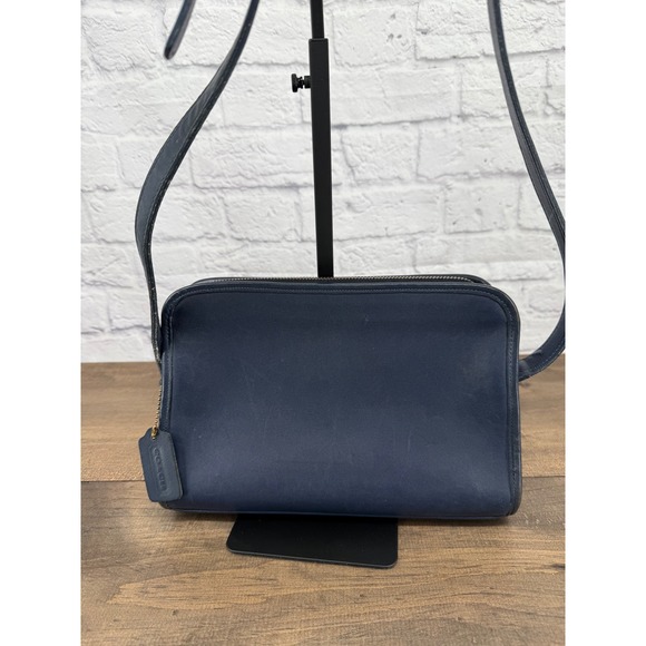 Vintage Coach Navy Blue Legacy Leather Crossbody Bag Timeless Classic Minimalist - Picture 4 of 16